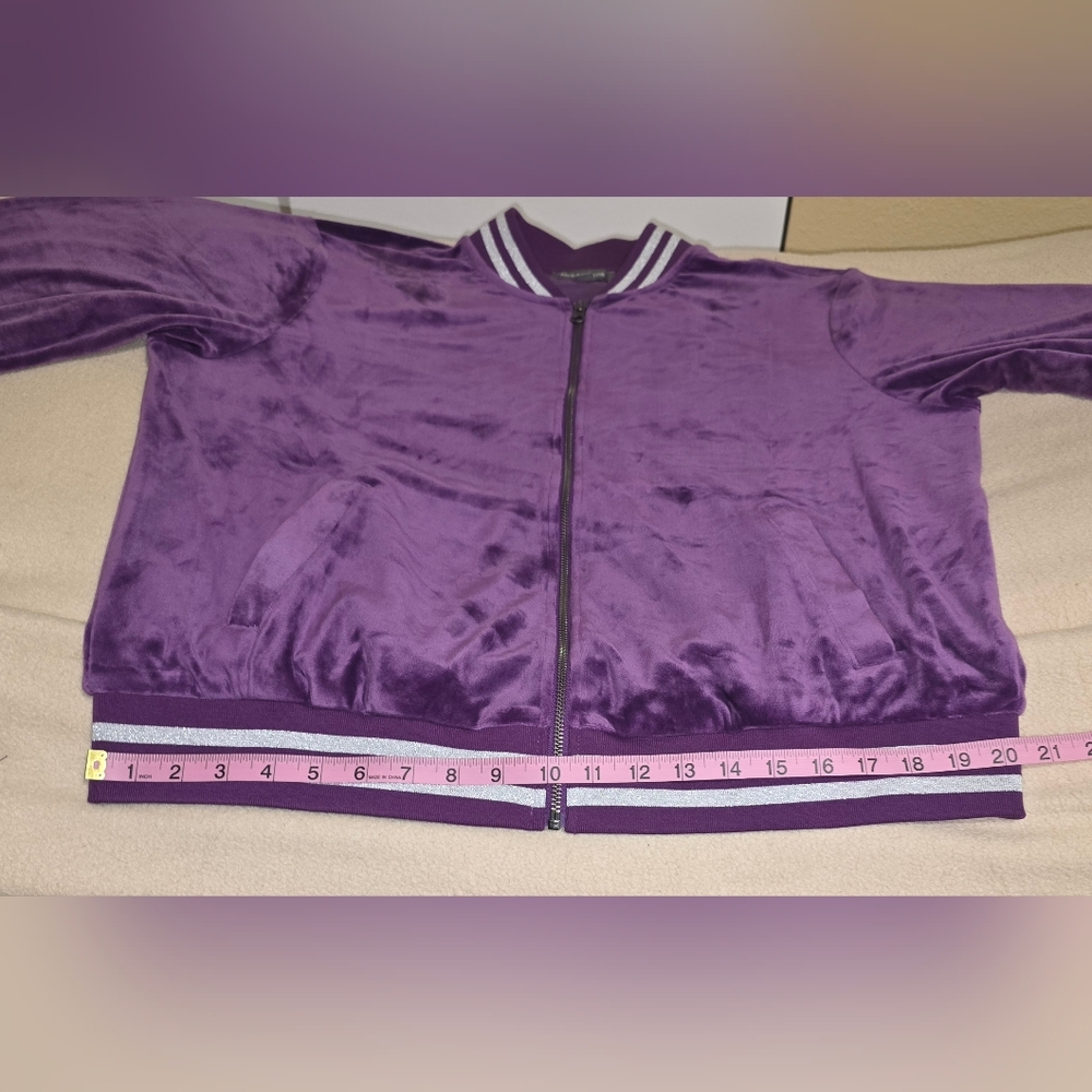 1x Kate And Mallory Purple Velour Tracksuit NWOT (F) - Picture 7 of 11